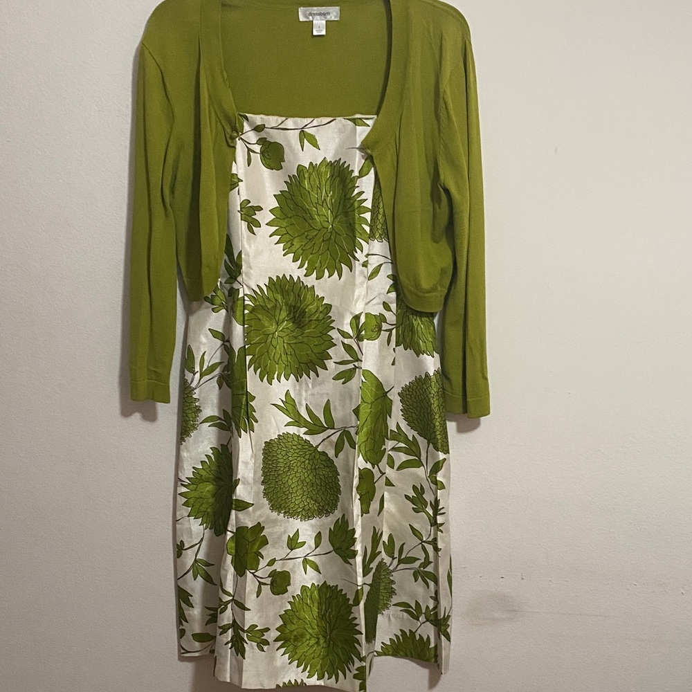 Dressbarn Floral Midi Dress with Cardigan